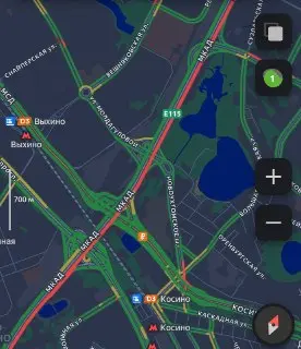 Столкновение автомобилей на 4-м километре МКАД: пробка 5,5 км