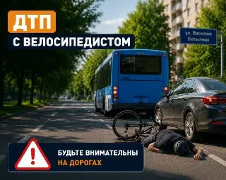 Велосипедист погиб, обгоняя автобус на улице Василия Ботылева