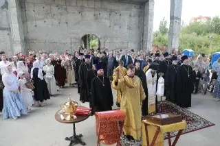 В Москве заложили капсулу в основание нового храма Георгия Победоносца