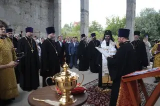 В Москве заложили памятную капсулу в основание нового храма Георгия Победоносца