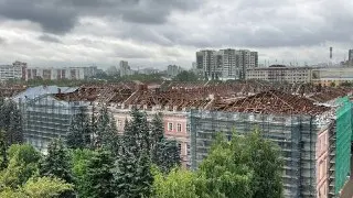 Екатерининский дворец: завершен демонтаж кровли