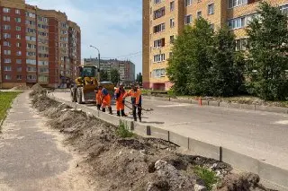 Обновление пешеходной зоны на улице Академической