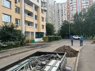 Обновление придомовой территории в Братеево: новые покрытия и зелень