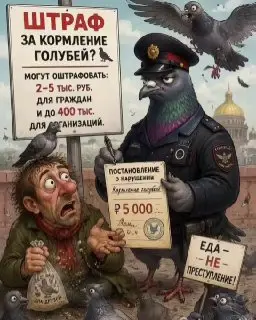 Штрафы за кормление голубей: новые правила и последствия