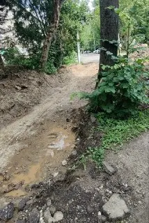 Жители требуют завершения ремонта тротуара на ул. Парковой