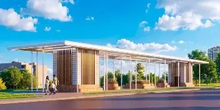 Новые зоны отдыха у метро: киоски с скамьями и клумбами