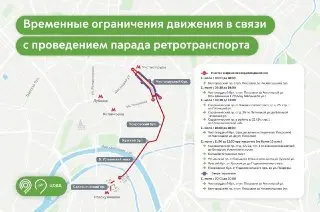 Парад ретротранспорта: Ограничения движения в центре города
