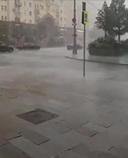Сильный ливень и гроза ожидаются в Москве в полночь
