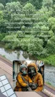 Экологическая катастрофа: Топливные пятна угрожают реке Сходня