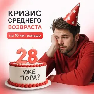 Кризис среднего возраста у мужчин в России начался на 10 лет раньше