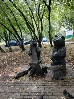 Скульптура медведя исчезла с детской площадки в Орехово-Борисово