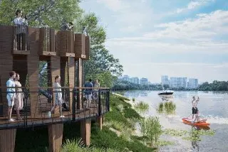 Новый променад на Нижних Мневниках: отдых у воды