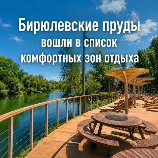 Бирюлевские пруды стали комфортными зонами отдыха для горожан