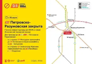 Временная закрытие станции Петровско-Разумовская на МЦД-3