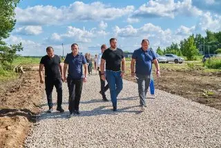 Дорога для многодетных семей в Чехове: завершение работ