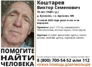 Волонтёры продолжают поиски пропавшего дедушки в лесу