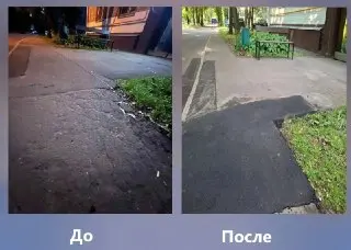 Асфальт у дома 2Б по Ивантеевской обновили после долгого ожидания