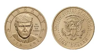 Минфин США представит золотую монету с портретом Трампа