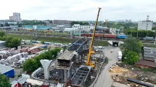 Надвижка пролета: строительство путепровода у станции МЦЗ-3 в Люберцах