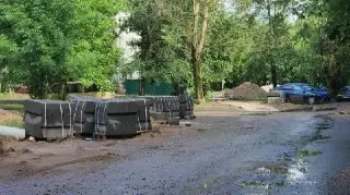 Жители Фрязино требуют асфальт на пешеходной дорожке