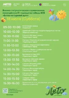 Соревнования «Битва на Курской дуге» в Лесопарке