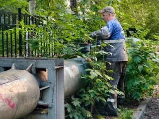 Повторный прорыв трубы горячего водоснабжения на Куркинском шоссе