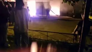 Пожар на контейнерной площадке в Новой Трёхгорке: жители в панике