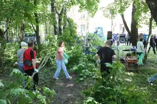 Экологическая акция в Долгопрудном: субботник на Островке