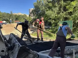 Восстановление тротуара на улице Красная: завершение работ