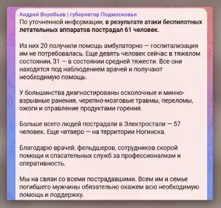 Атака БПЛА: 61 пострадавший и помощь от Wildberries