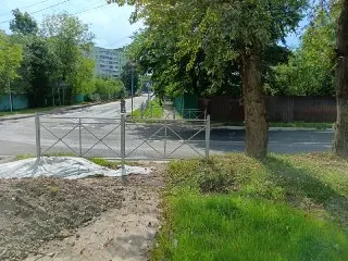 Благоустройство на ул. Гражданская: тротуар закрыт и раскопан