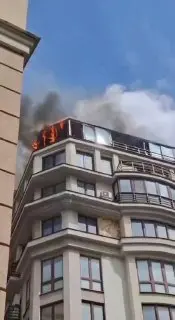 Пожар в элитном жилом комплексе на Страстном бульваре