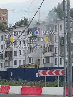 Пожар на Кавказском бульваре: экстренные службы на месте происшествия
