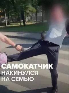 Мужчина на электросамокате напал на семью с ребенком в Москве