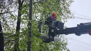 В Луховицах восстановлено электроснабжение после непогоды