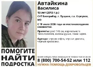 Пропала 13-летняя девочка: волонтеры просят о помощи в поисках