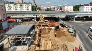 Строительство подземного перехода в Люберцах: 40% готовности