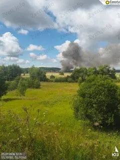 Военный самолёт потерпел крушение на Луцинском поле