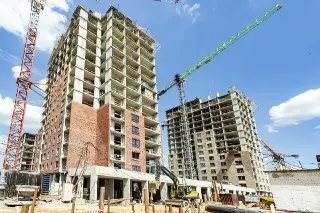 Новые кадры со стройки дома по реновации на Амурской улице