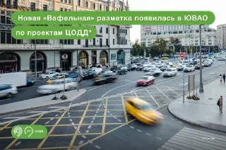 Новая Вафельная Разметка Установлена в ЮВАО для Безопасности Движения