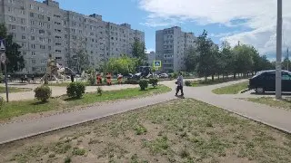 В Давыдово обновляют дорогу на проспекте Сачкова