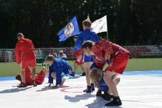 Открытая тренировка по самбо в рамках марафона «Сила России»
