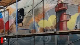 В Солнечногорске создают новый мурал для теплового пункта