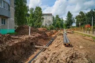 Васильевский: Замена теплотрассы Газпром Теплоэнерго