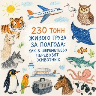 Шереметьево перевезло 230 тонн живого груза за полгода