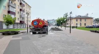 Обслуживание пешеходного фонтана в сквере Афанасьева
