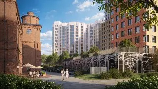 В центре Москвы открыли 176-метровый мурал «Нить времени»