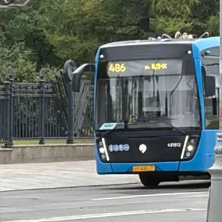 Новый Электробус №486 Запустили у Метро «ВДНХ»