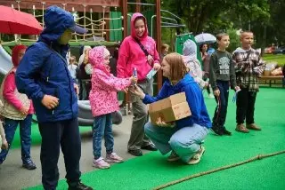 В Троицком селе открыли новую детскую площадку площадью 500 кв. м
