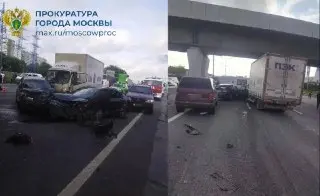 Смертельная авария на МКАД: столкновение нескольких автомобилей